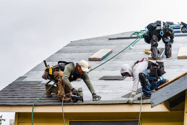 Professional Gutter Installation technician working in Cowansville, PA